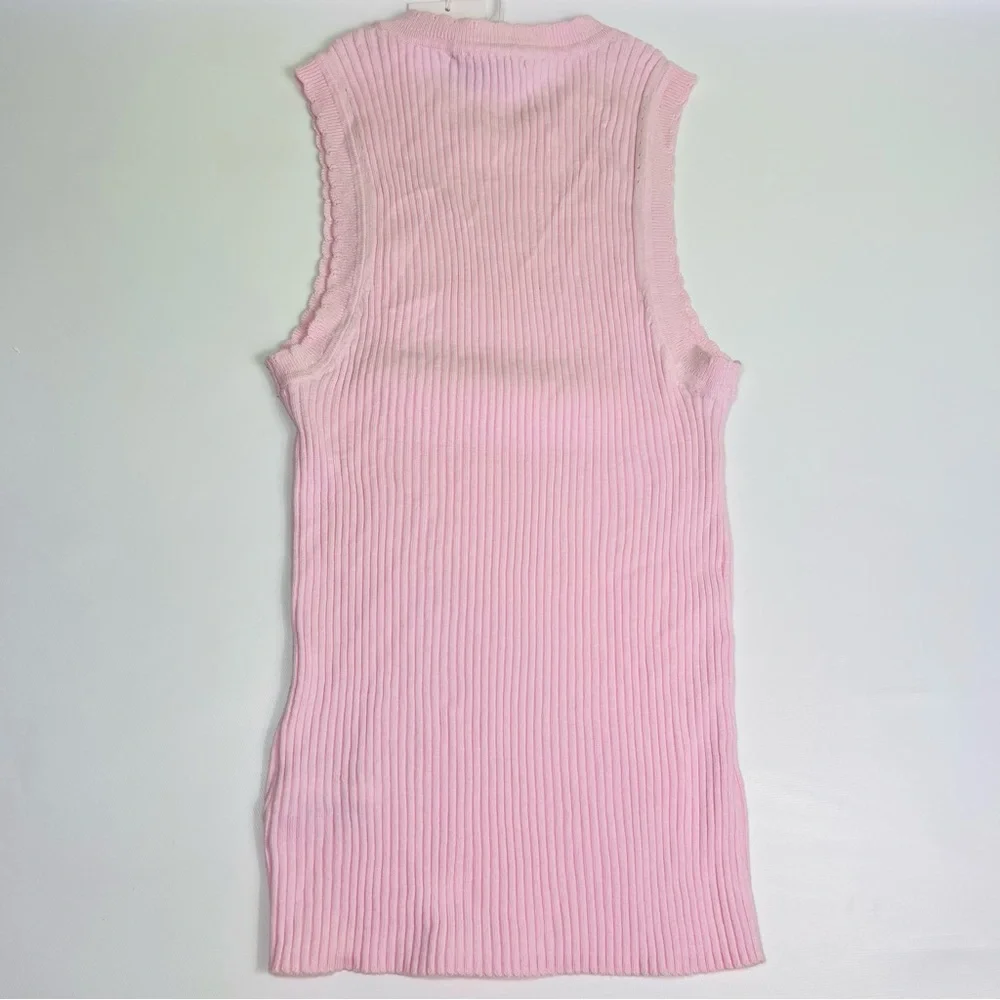 Free Assembly pink stretchy tank size L NWT - Picture 4 of 4